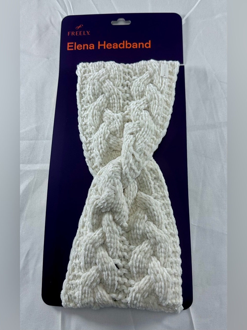 Freely Elena Cable Knit Headband in Cream